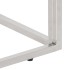 Mesa consola acero inoxidable plateado y vidrio
