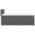 Cama box spring individual con colchón tela gris