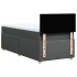 Cama box spring individual con colchón tela gris
