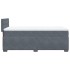 Cama box spring individual con colchón terciopelo gris