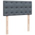 Cama box spring individual con colchón terciopelo gris
