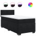 Cama box spring individual con colchón tela