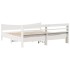 Estructura de cama con cabecero madera de pino blanco