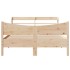 Estructura de cama con cabecero madera maciza pino 140x200