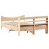 Estructura de cama con cabecero madera maciza pino 140x200