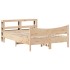 Estructura de cama con cabecero madera maciza pino 120x200