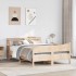 Estructura de cama con cabecero madera maciza pino 120x200
