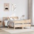 Estructura de cama con cabecero madera maciza pino 160x200