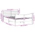 Estructura de cama con cabecero madera maciza pino 160x200