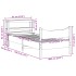 Estructura de cama con cabecero madera maciza pino 75x190