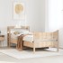 Estructura de cama con cabecero madera maciza de pino 90x200