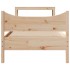 Estructura de cama con cabecero madera maciza de pino 90x200