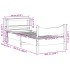 Estructura de cama con cabecero madera maciza de pino 90x200