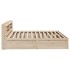 Estructura de cama con cabecero madera maciza de pino
