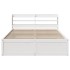 Estructura de cama con cabecero madera pino blanco 140x200