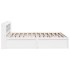 Estructura de cama con cabecero madera pino blanco 140x200