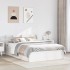 Estructura de cama con cabecero madera pino blanco 135x190