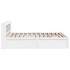 Estructura de cama con cabecero madera pino blanco 135x190