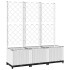 Jardinera con enrejado PP blanco 120x40x136
