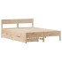 Estructura de cama sin colchón madera maciza de pino 140x190