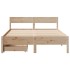 Estructura de cama sin colchón madera maciza de pino 140x190