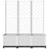 Jardinera con enrejado PP blanco 120x40x136