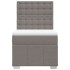 Cama box spring con colchón tela gris taupe 90x190