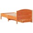 Cama sin colchón madera maciza de pino marrón cera 100x200