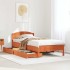 Estructura de cama sin colchón madera maciza marrón 90x190
