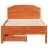 Estructura de cama sin colchón madera maciza marrón 90x190
