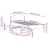 Estructura de cama sin colchón madera maciza marrón 90x190