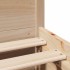 Estructura de cama sin colchón madera maciza pino 75x190