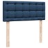 Cama box spring con colchón tela azul 120x190