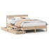 Estructura de cama sin colchón madera maciza de pino 120x190
