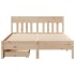 Estructura de cama sin colchón madera maciza de pino 120x190