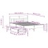 Estructura de cama sin colchón madera maciza de pino 120x190