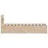 Estructura de cama sin colchón madera maciza pino 75x190