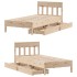Estructura de cama sin colchón madera maciza pino 75x190