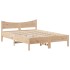 Estructura de cama con cojines madera maciza de pino 140x190