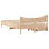 Estructura de cama con cojines madera maciza de pino 140x190