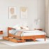 Estructura cama con cajones madera pino marrón cera 135x190
