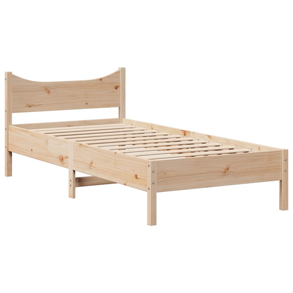Estructura de cama con cajones madera maciza pino 75x190