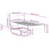 Estructura de cama con cajones madera maciza pino 75x190