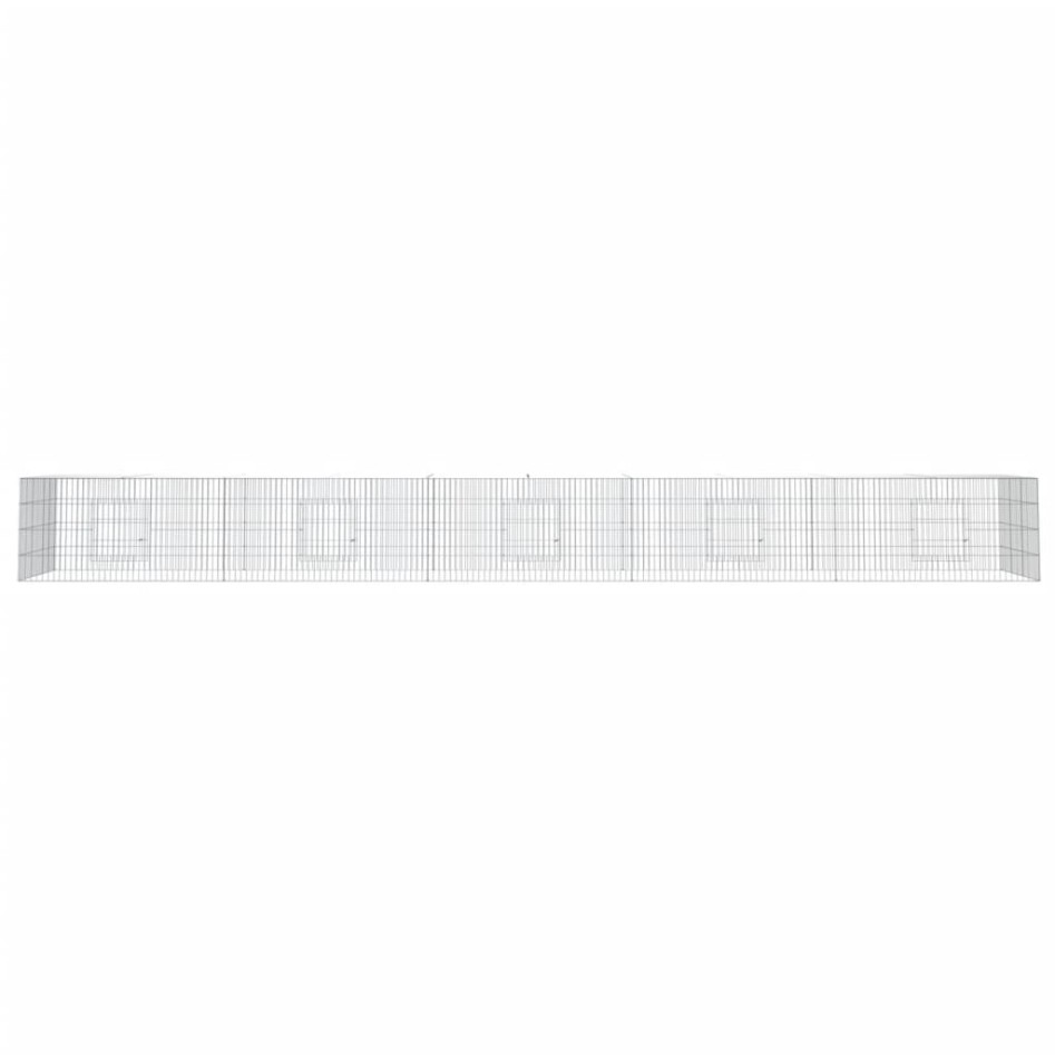 Jaula para conejos 5 paneles hierro galvanizado 541x109x54