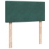 Cama box spring con colchón terciopelo verde oscuro 90x190