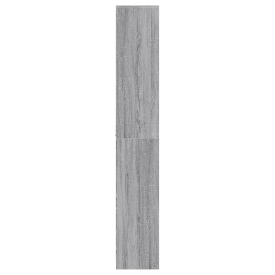 Aparador con LED madera ingeniería gris Sonoma 41,5x32,5x200