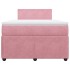 Cama box spring con colchón terciopelo rosa 120x190