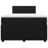 Cama box spring con colchón terciopelo negro 120x190
