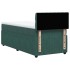 Cama box spring con colchón terciopelo verde oscuro 90x200