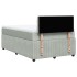 Cama box spring con colchón terciopelo gris claro 120x200
